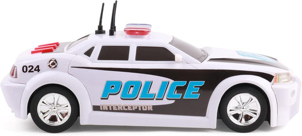 Rescue Force 12" Police Cruiser Toy: Realistic Lights & Sound Effects, Free Wheeling Play & Batteries Included - Ages 3+