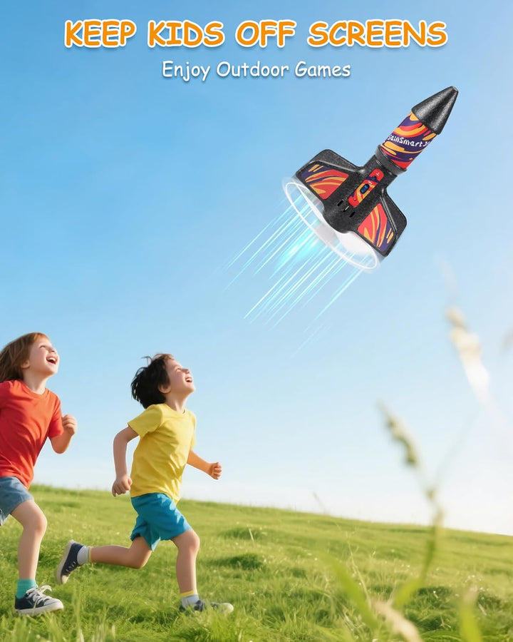 Rocket Launcher for Kids, Motorized Air Rocket Toy with Parachute, Self-Launching up to 200 Ft, Outdoor Toys for Ages 8-12, Birthday Gifts for Boys & Girls​​