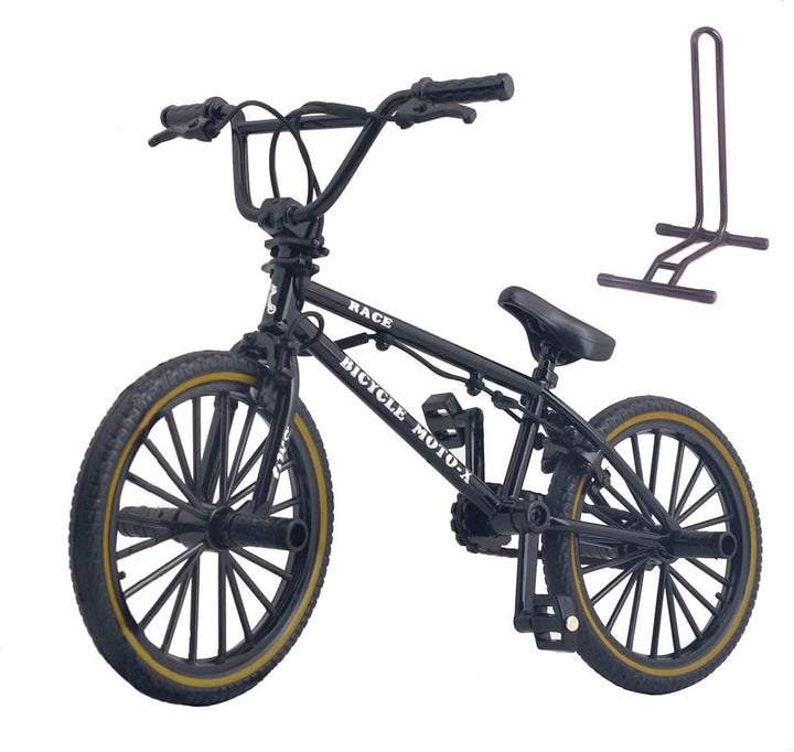 Mini Diecast Finger Bike Extreme Sports BMX Finger Bicycle Toys Game Set for Kids and Adults, Metal Bike Model Collections Decoration Cool Boy Toy (BMX Blue)