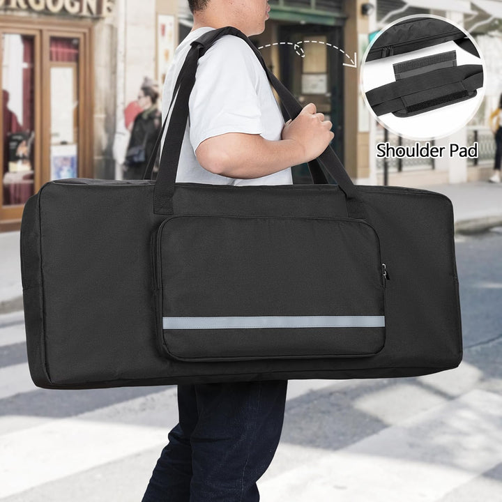 Baby Bouncer Transport Bag, Bouncer Carrier Compatible with Baby Bjorn Bouncer Balance Soft and Bouncer Bliss, Double Zipped Travel Bag with Shoulder Pad, Black