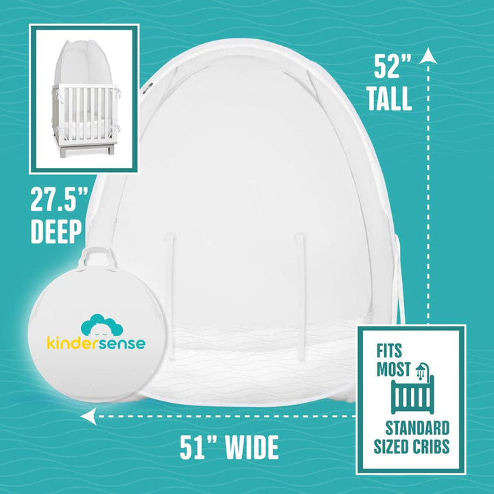 ® - Baby Safety Crib Tent - Premium Toddler Crib Topper to Keep Baby from Climbing Out - See through Mesh Crib Net - Mosquito Net - Pop-Up Crib Tent Canopy