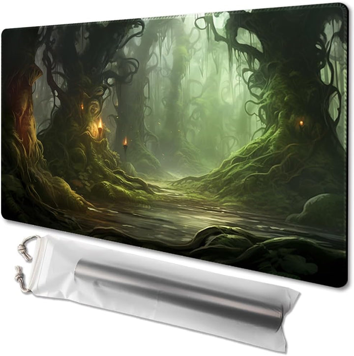 MTG Playmat Size 24X14In Free Storage Bags Non-Slip Backing, Ideal for Card Game Enthusiasts TCG Playmat (Shadow Dragon-No Deck)