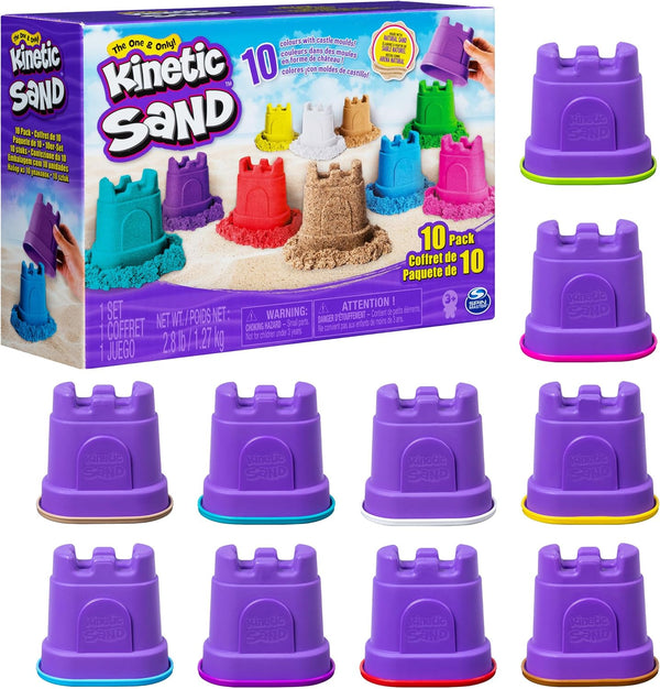 , Castle Containers 10-Color Pack of Play Sand for Party Favors, Goodie Bags, Sensory Toys for Kids & Classroom, Back to School Teacher Must Haves