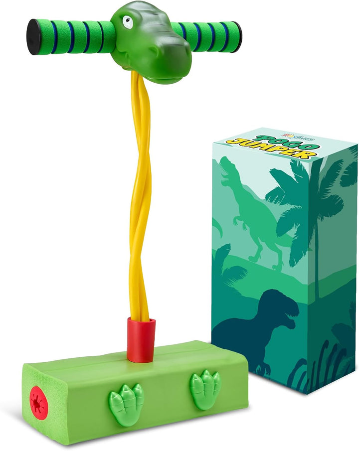 Foam Pogo Stick Dinosaur Jumper for Kids 3, 4, 5, 6, 7, Years Old Coolest Toys for 5 Year Old Boy Themed Bungee Pogo - inside & outside Fun for Boys & Girls