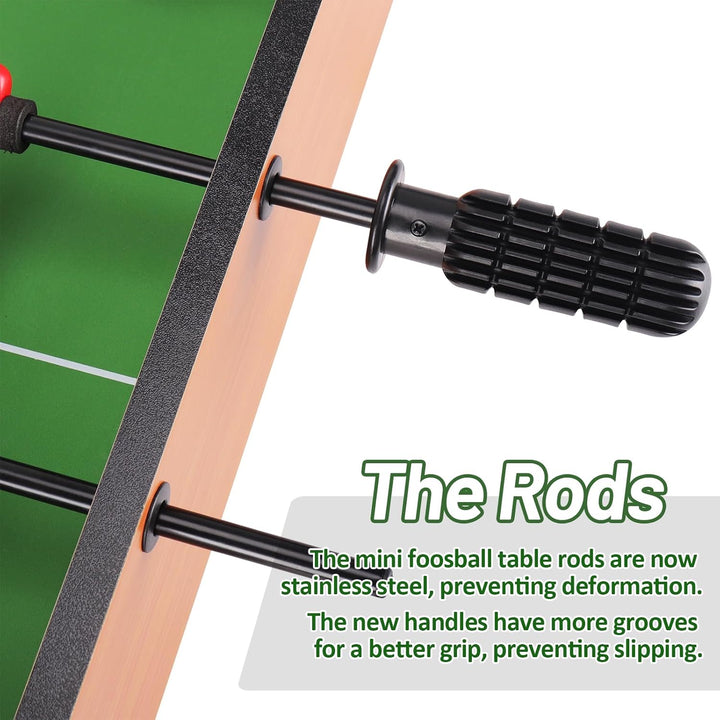 Mini Foosball Table (Upgrade) 20-Inch Foosball Table Adult Size Top Football/Soccer Game Table for Kids Easy to Store