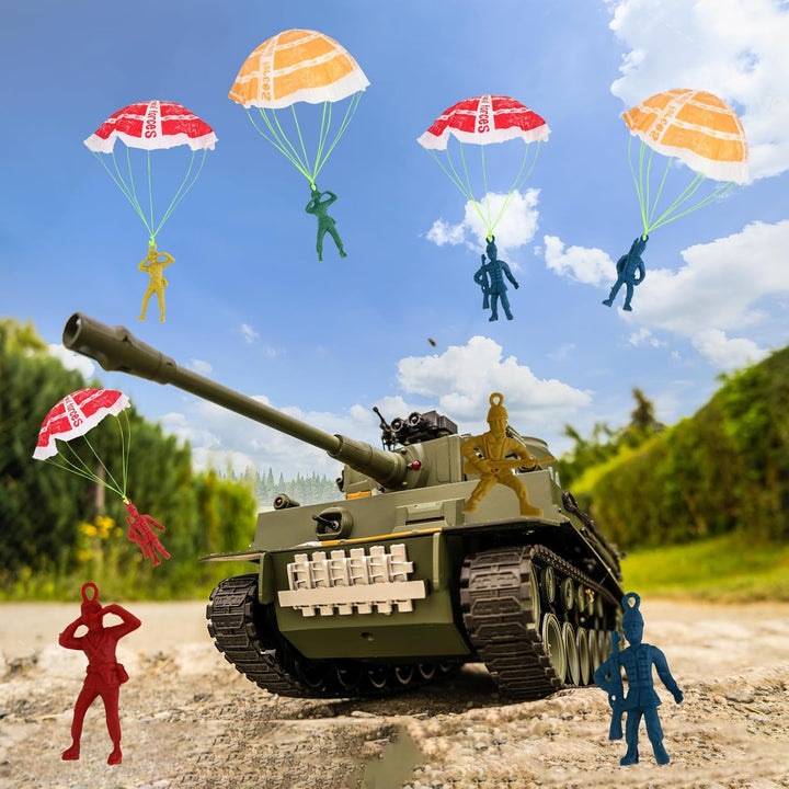 40PCS Parachute Toy, Outdoor Flying Toy for Kids 3 4 5 6 7 8 9, Mini Paratroopers Army Parachute Flying Throwing outside Toys for Toddlers, Boys, Girls, Party Favors, Goodie Bag Stuffers