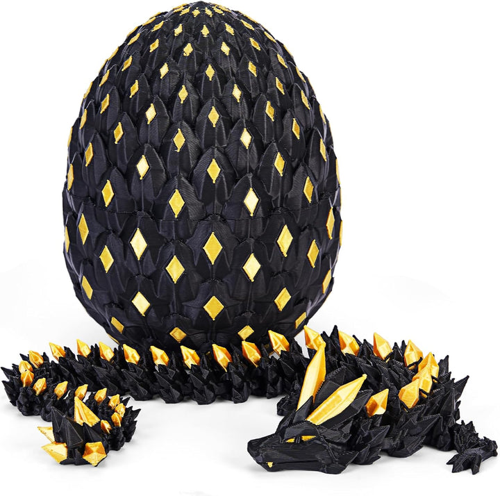 3D Printed Dragon Eggs Mystery Dragon Egg Glow in the Dark Articulated Animals Fidget Toy Cool Crystal 3D Print Dinosaur Toys for Kids 5-7 8-12 Dino Eggs for Boys Girls Home Decor