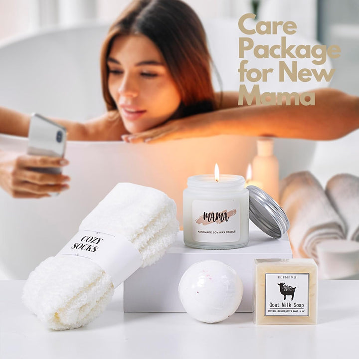 New Mom Care Package after Baby, 7Pcs New Mom Gifts Set after Birth, Postpartum Gifts for Mom, after Birth Postpartum Essentials for Mom Kit, Pregnancy Gifts for First-Time Moms, Expecting Mom