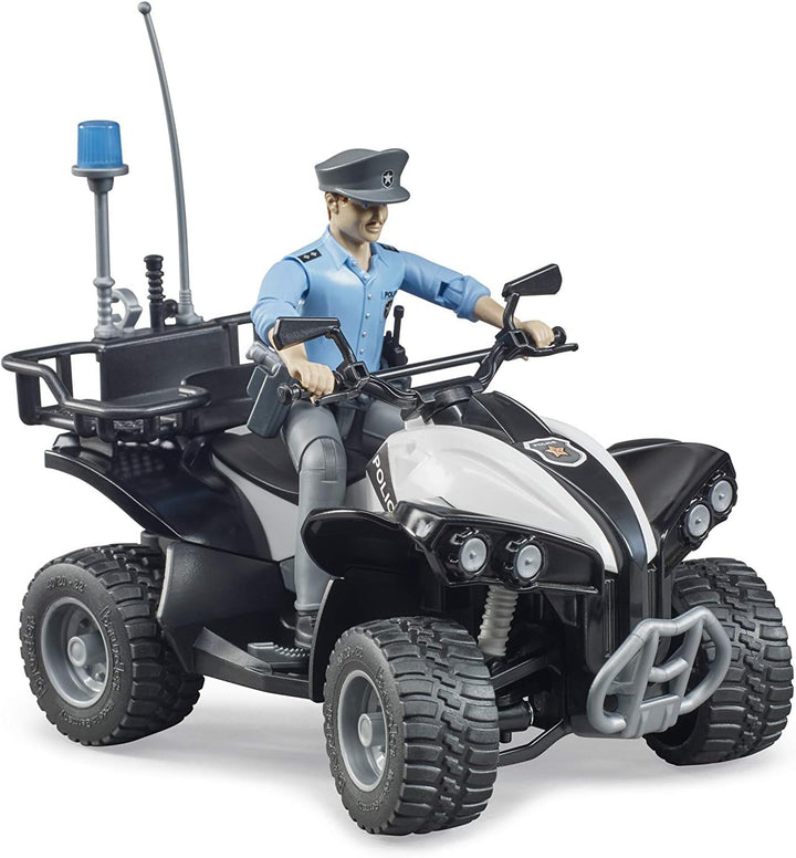 63011 Police Quad W Light Skin Policeman and Accessories