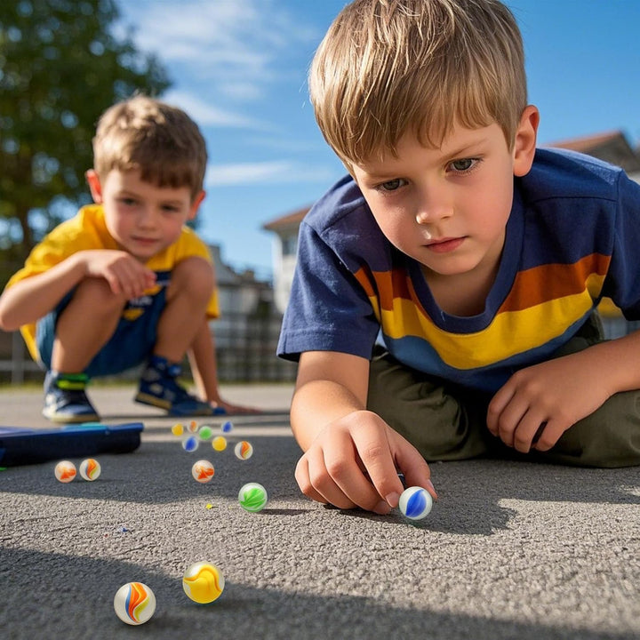 240PCS Marbles for Kids, Cat Eye Marbles Mixed 5 Colors for Chinese Checkers, Marble Run Toys, Board Games