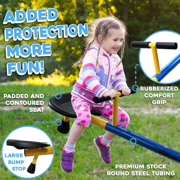Swivel Teeter Totter Indoor for Toddlers Age 2-5, 360 Seesaw Frame Expands for Kids Outdoors for Ages 4 5 6 7 8 9 10, outside Toys Playground Equipment