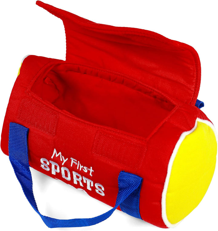 Baby  My First Sports Bag Stuffed Plush Playset, Baby Gift Toys for Boys and Girls Ages 1 & Up, 5 Piece, 8"