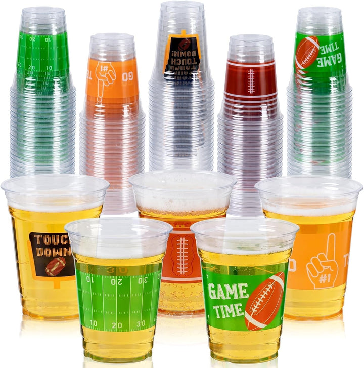 50 Race Car Birthday Party Decorations, 12Oz Checkered Flag Racing Party Disposable Plastic Cups for Boys Fast One Two Birthday Car Party Favors Supplies