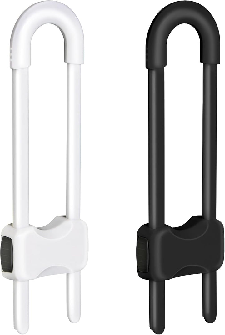 Baby Proofing Cabinets,Cabinet Locks for Babies,U-Shaped Child Locks for Cabinets, Child Proof Cabinet Latches,Child Safety Cabinet Locks with Adjustable by  (Pack of 2)