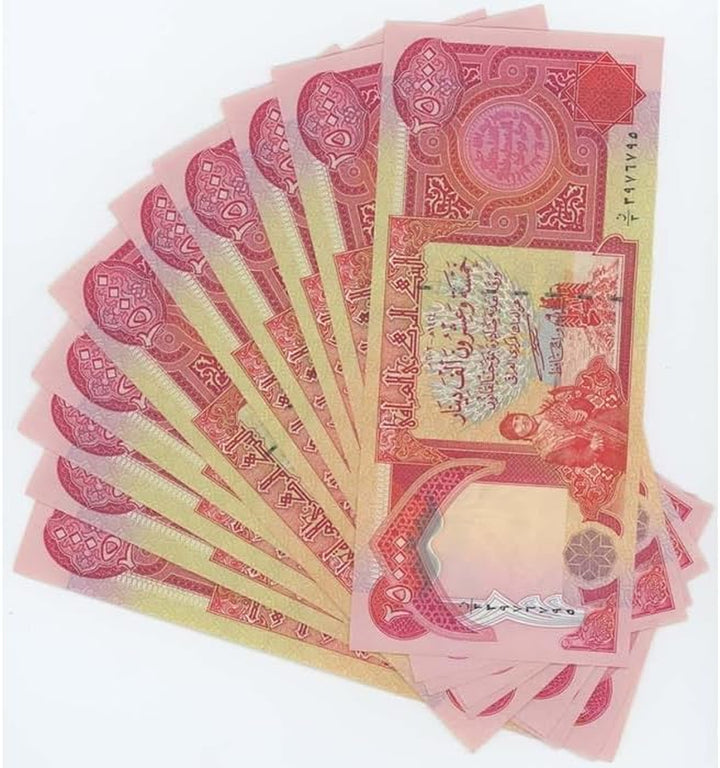 i Dinar 10 X 25,000 (25K) - Totaling 250,000 Uncirculated Authenticated Notes for Collectors