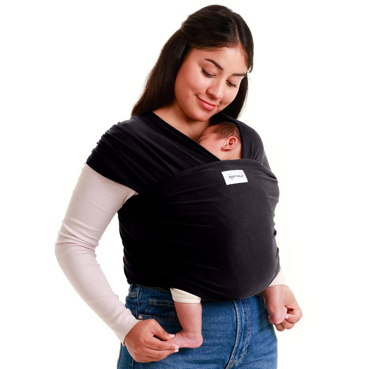 Stretchy Ergonomic Baby Carrier Sling for Newborns to Toddlers - Hands-Free Lightweight Baby Wrap 7-35 Lbs (Dark Grey)