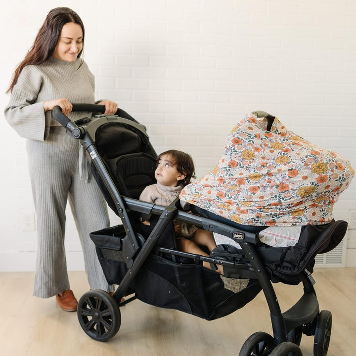 Baby Car Seat Covers- Multi-Use Carseat Canopy for Babies, Stretchy Infant Carseat Cover Boy, Shower Gifts for Unisex Boys and Girls