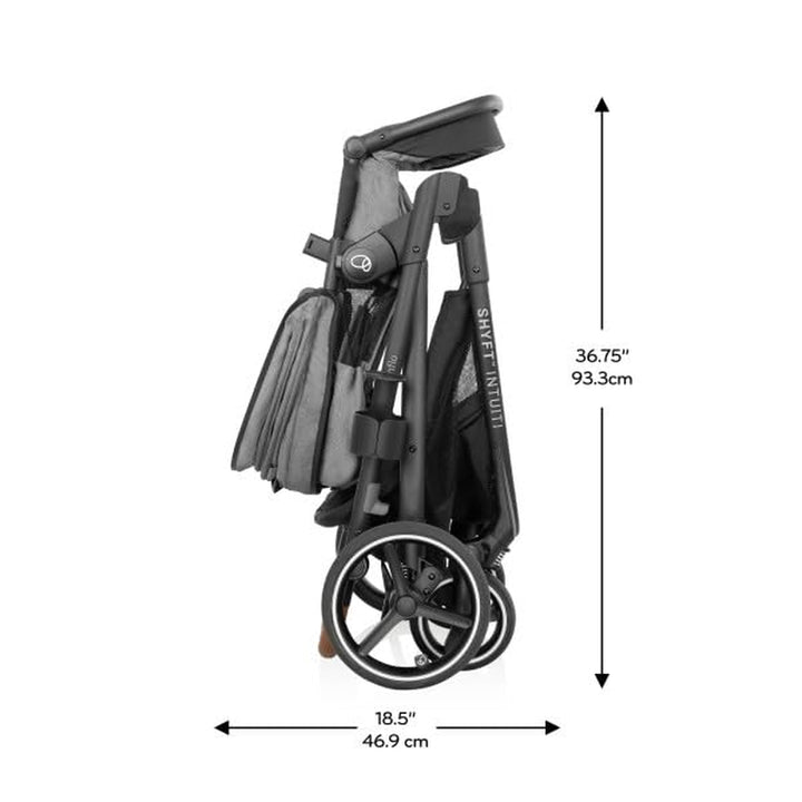 Shyft Intuiti Travel System with Revolve180 Litemax NXT Rotational Infant Car Seat (Fossil Gray)