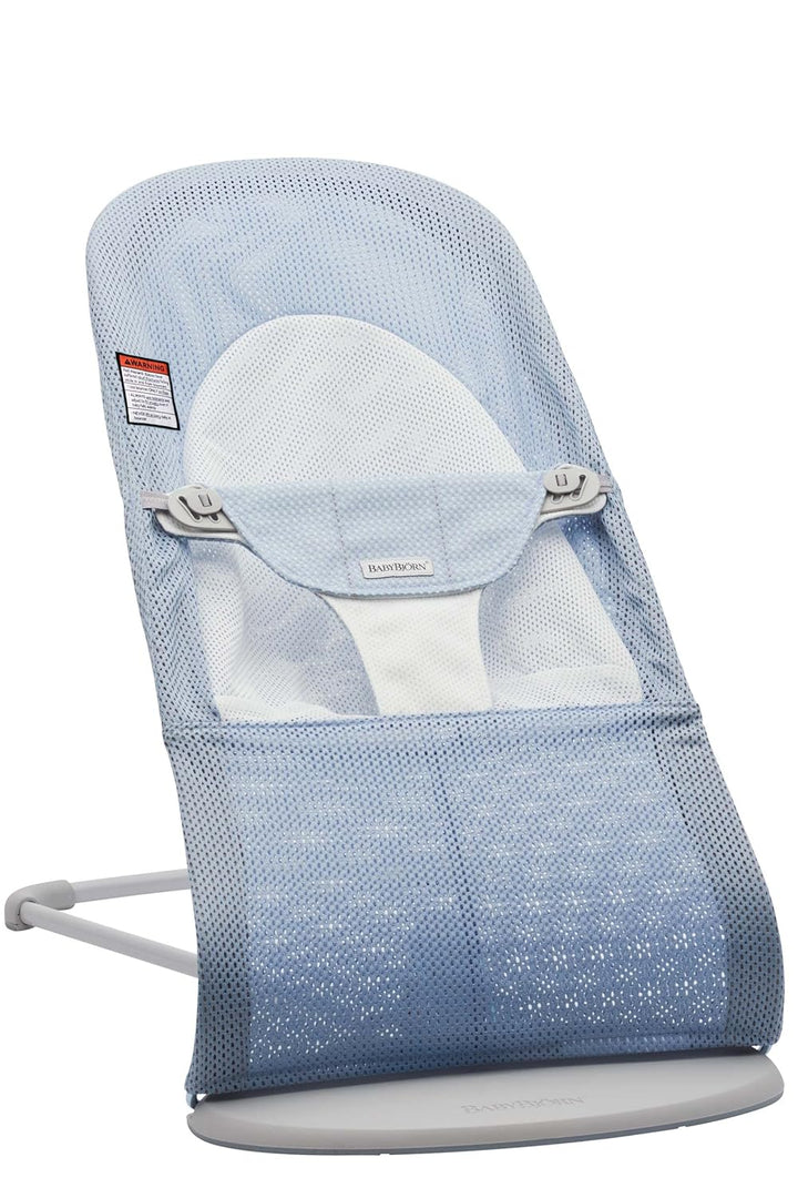 Bouncer Balance Soft, Dark Gray, Woven/Jersey, Tri-Fabric | 2-In-1 Adjustable Baby Bouncer Seat and Toddler Chair, Newborn to Toddler (8-29 Lbs), 4 Positions, Lightweight & Portable