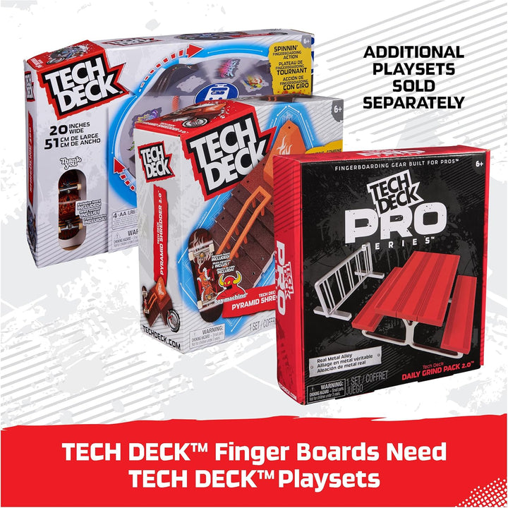 TECH DECK, Spongebob Sk8Shop Fingerboard Bonus Pack, Collectible and Customizable Mini Skateboards, Kids Toys for Ages 6 and Up