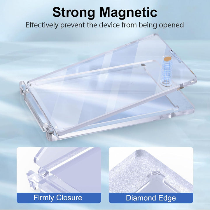 15Ct Magnetic Card Holder, 55Pt One Card Touch Holders for Trading Cards, U-V Protection Card Display Case Protectors Sleeves Hard Plastic Cover for Sports Game