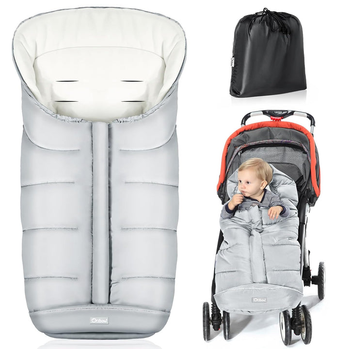 Universal Footmuff for Stroller, Winter Warm Baby Stroller Bunting Bag, Waterproof Windproof Warm Polar Fleece Lined for Toddler Stroller Sleeping Bag, Black