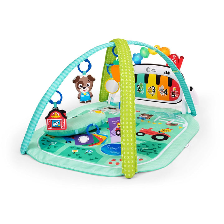 4-In-1 Kickin' Tunes Music and Language Play Gym and Piano Tummy Time Activity Mat