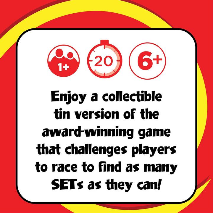 SET Enterprises SET - the Family Card Game of Visual Perception - Race to Find the Matches, for Ages 8+,81 Cards, Rules Included
