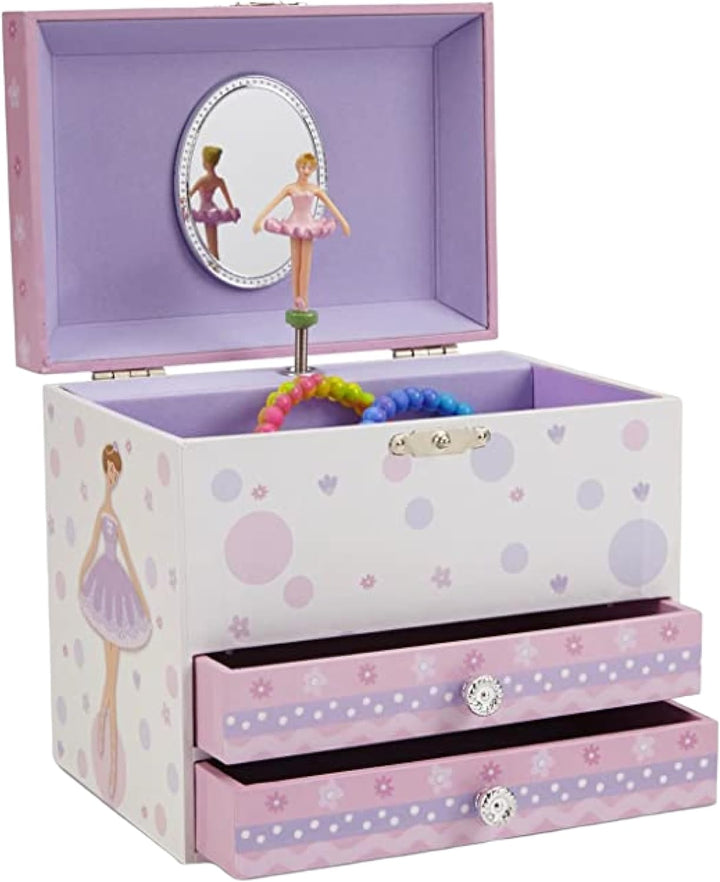 Enchanting Unicorn Musical Jewelry Box for Girls - Sparkling Rainbow Design Music Box with 2 Pullout Drawers to Store Earrings, Necklace and Bracelets - Plays the Beautiful Dreamer Tune
