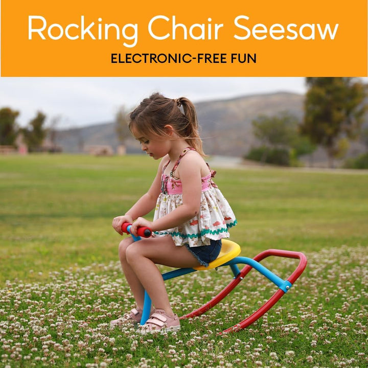 Rocking Horse - Kids Rocking Horse Rocking Chair Seesaw- Safe Home Playground Backyard Equipment - Rocker Single Teeter Totter for Youth Junior Kids