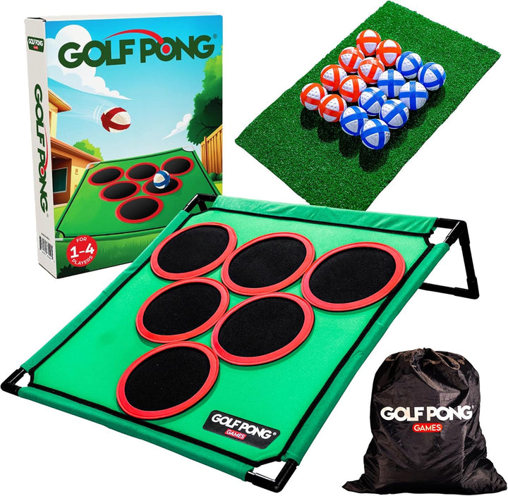 – Backyard Golf Game with 16 Chipping Velcro Balls & Mat, Yard and Outdoor Games for Adults & Family, Indoor Golf Set for Home, Beach or Party, Lawn Games for Adults & Family Outdoor