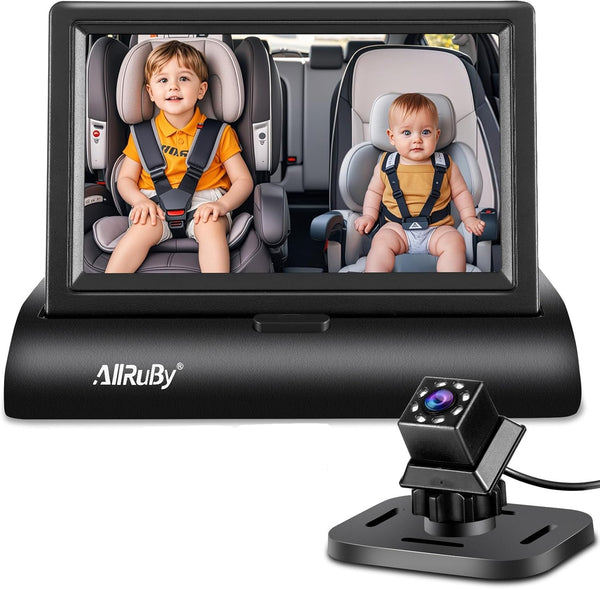 Baby Car Camera Monitor,Baby Car Mirror,Digital Display, View Infant in Rear Facing Seat with Wide Clear View,Aimed at Baby-Easily to Observe the Baby'S Every Move