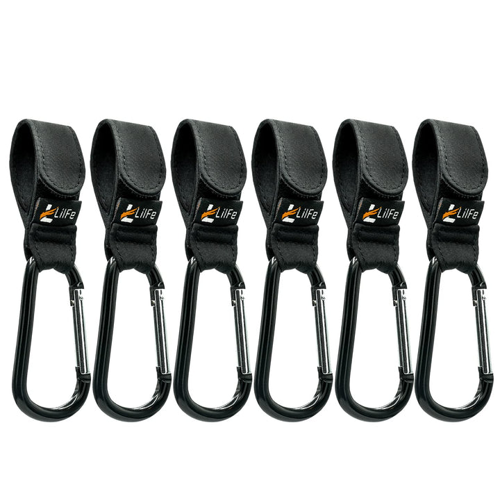 2 Pcs Black Baby Stroller Hooks for Hanging | Multipurpose Stroller Straps with Durable and Stylish Stroller Clips for Diaper Bags | the Perfect Mummy Hook for Pram, Wheelchair, Shopping and Pet Carts