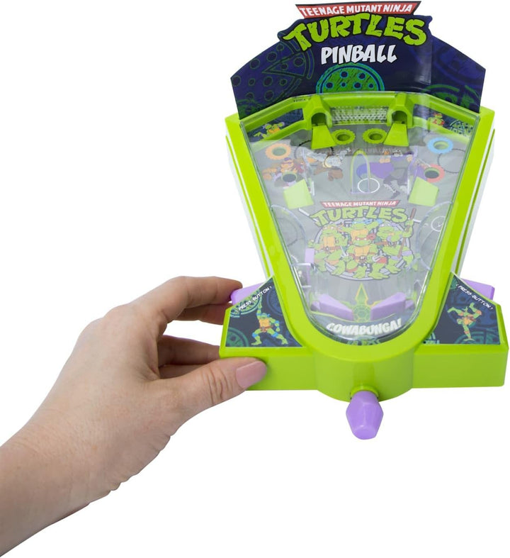 Teenage Mutant Ninja Turtles Desktop Pinball Machine - Fun Arcade Game for Kids & Adults Ages 6+, Compact Tabletop Toy by