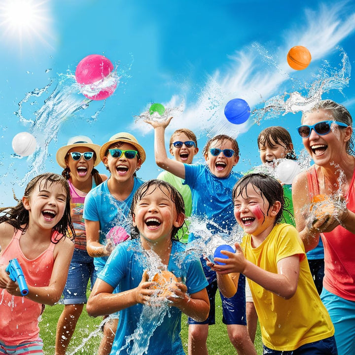 Aquabombs! Magnetic Reusable Water Balloons (10-Pack) - Multicolor, Fast-Fill, No Mess, No Tie, Easy Self Sealing Water Bombs for Endless Summer Splash Battles!