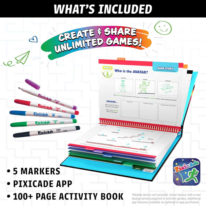 Pixicade! Turn Drawings into Playable Video Games! | Doodle & Draw, Snap Play & Share Instant Video Games! | Mobile Video Game Maker and Creation Studio!