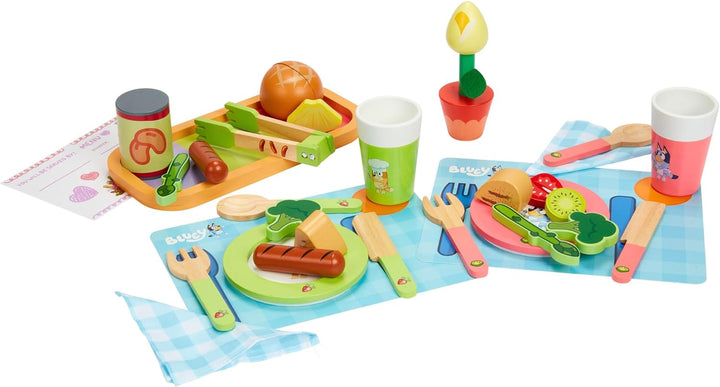 Wooden Tea Party Set – 18 PC Pretend Play Set with Tray, Teapot, Tea Cups, Biscuits, Sugar Pot, Notepad & Pencil- Durable, Eco-Friendly FSC Certified Wood – Imaginative Role Play Toy for Kids 3+
