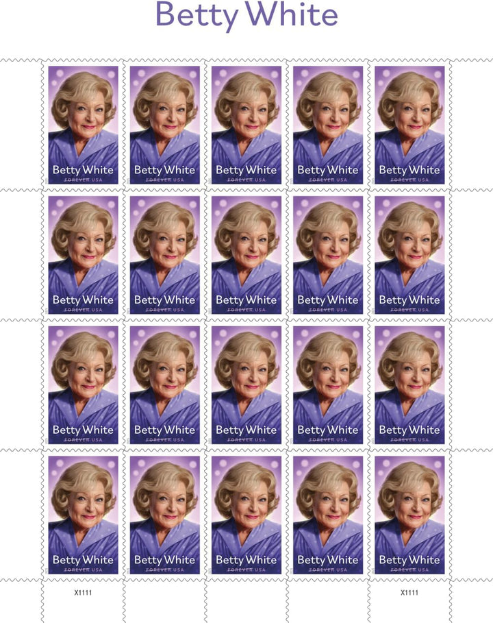 Betty White 2025 (Sheet of 20) First-Class Mail Forever Postage Stamps