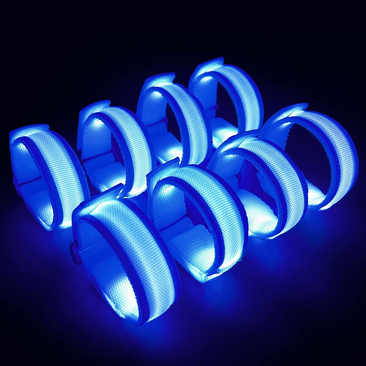 8 PCS LED Glow Bracelets, Light up Bracelets for Kids Adults - Glow in the Dark Party Bracelets Favors Supplies for Christmas, Concerts, Festivals, Game Prizes, Sports, Rave Accessories.