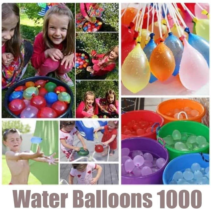 Water Balloons Quick Fill Bulk – 1000 Pack Refill Kit, Fast Fill & Self-Sealing Water Bombs for Kids & Adults,Outdoor Summer Games,Pool, Party & Backyard Fun