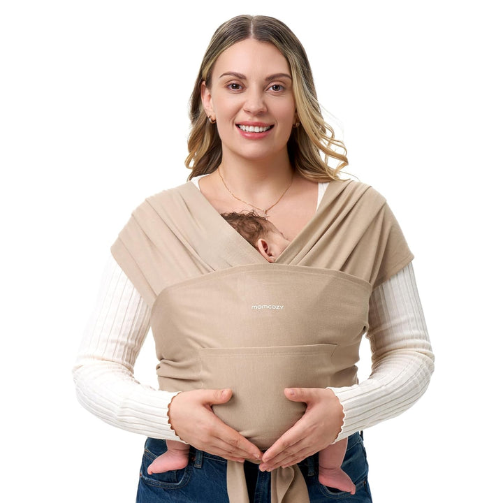 Baby Wrap Carrier, Easy to Wear Infant Carrier Slings, Lightweight Hands Free Baby Sling, Adjustable Baby Carriers for Newborn to Toddler 8-35 Lbs, Black