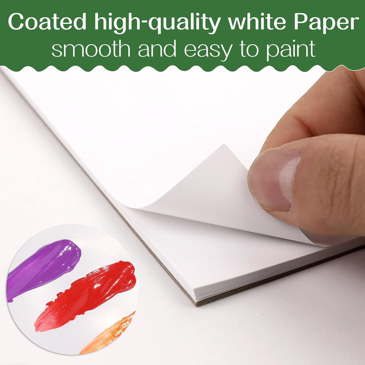 36 Sheets Finger Paint Paper 11 X 14 Inches, Paint Pad for Kid, Fingerpaint Paper for Toddlers and Kids, Toddlers Art Supplies, Art Painting Pad Set for Finger Painting, Drawing