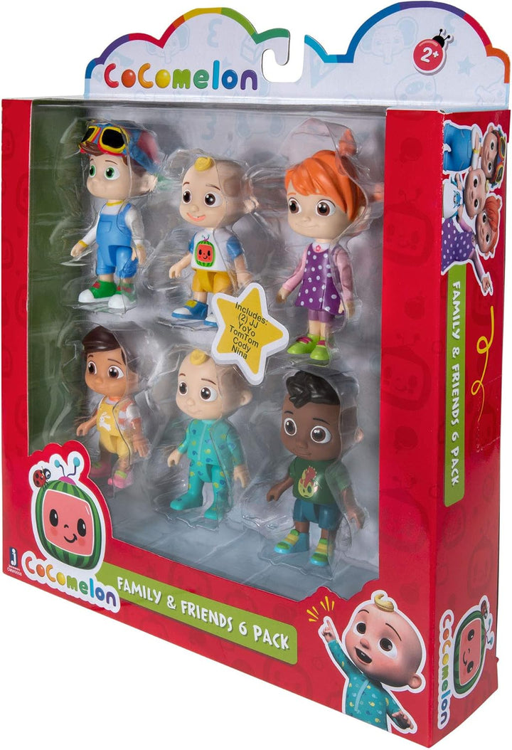 Official Friends & Family, 6 Figure Pack - 3 Inch Character Toys - Features Two Baby JJ Figures (Tee and Onesie), Tomtom, Yoyo, Cody, and Nina - Toys for Babies and Toddlers