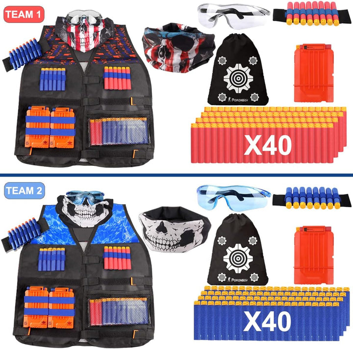 2 Sets Tactical Vest Kits Compatible with Nerf Guns N-Strike Elite Series