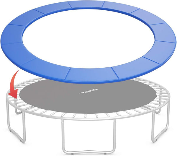 Trampoline Pad, 8Ft 10Ft 12Ft 14Ft 15Ft 16Ft Trampoline Replacement Safety Pad, No Holes for Pole, Waterproof Trampoline Accessories Spring Cover