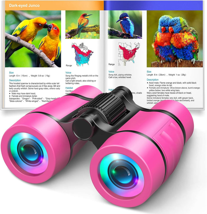 Toys for 3-7 Year Old Girls:  Binoculars for Kids Bird Watching|Hiking|Camping 4 5 6 7 8 Year Old Girl Boy Birthday Gifts Outdoor Learning Toy for Kid Ages 4-6 Toddler Gift Stuffers