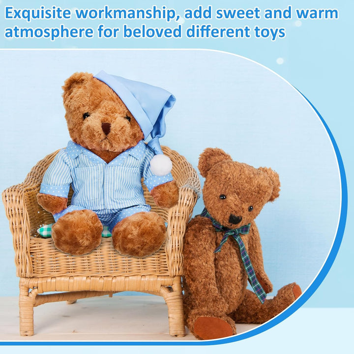Stripe Bear Clothes Stuffed Animal Clothes 12 -16 Inch Build a Lovely Stuffed Animal Costumes and Accessories Fit, Bear Is Not Included(Blue)