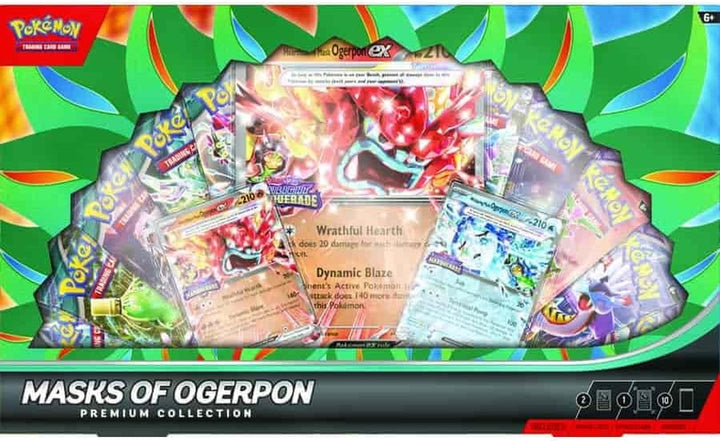 TCG: Masks of Ogerpon Ex Premium Collection - 10 Packs, Promos