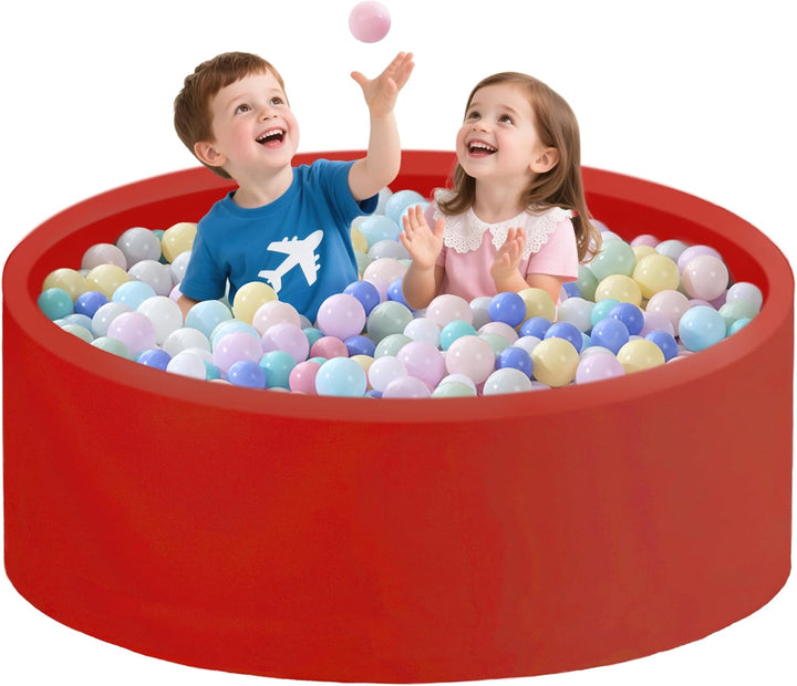 Ball Pit for Toddlers 35.43''X11.81 Baby Ball Pits Soft Memory Foam Ball Pit round Kids Ball Pit Indoor Game Kids Play Ball Pool Ideal Gift for Girls and Boys (Grey, NO Balls)