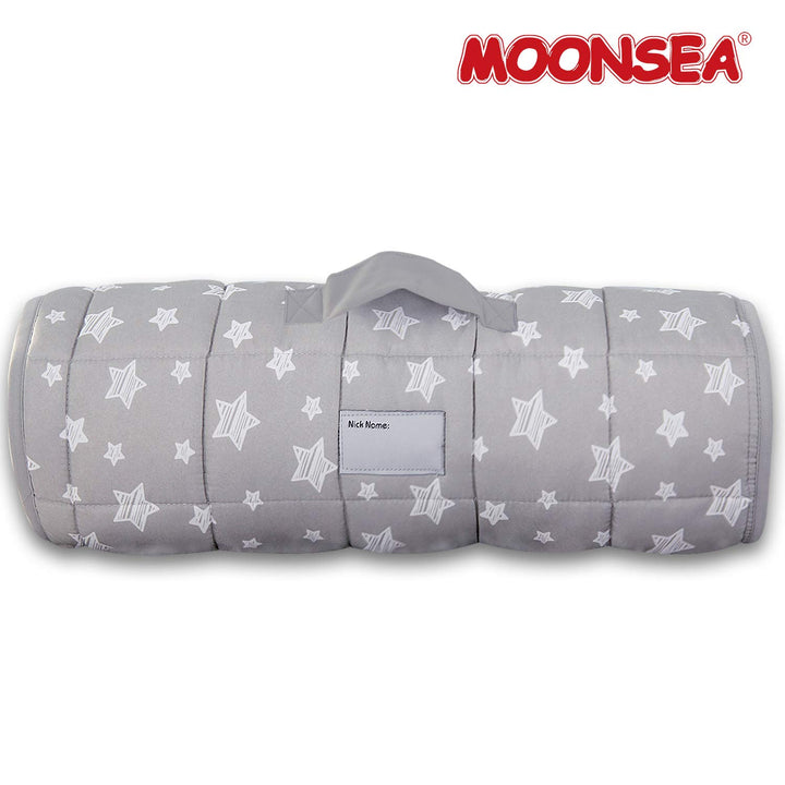 Toddler Nap Mat with Fleece Minky Blanket, Lightweight, Soft Perfect for Kids Preschool, Daycare, Travel Sleeping Bag Boys and Girls, 21" X 50" Fit Standard Cot